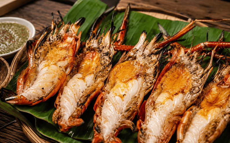 กุ้งแม่น้ำเผา
