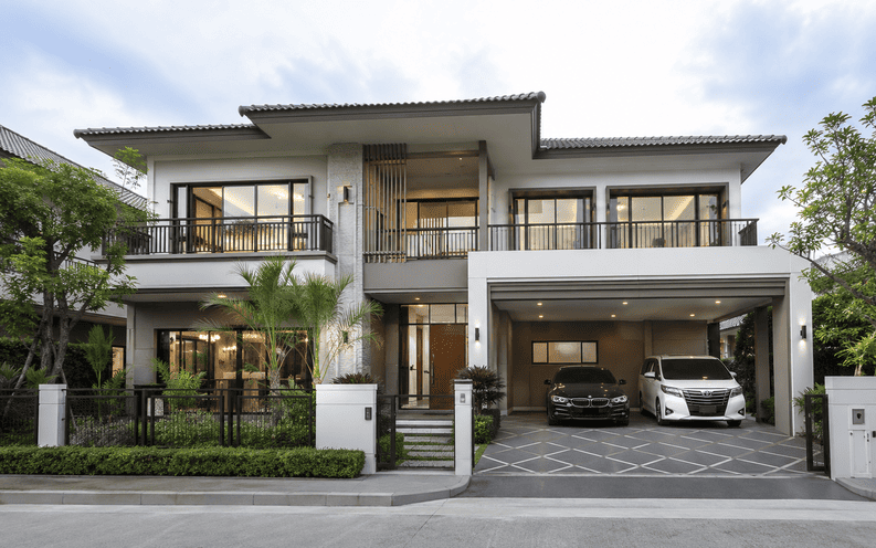 แบบบ้านสองชั้น 4 ห้องนอน