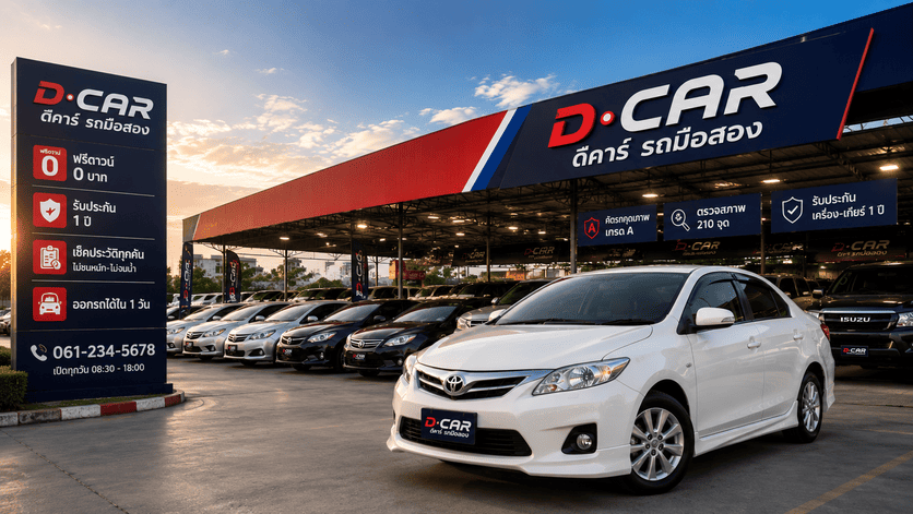 ตัวอย่าง Sales Page เต็นท์รถมือสอง ดีคาร์